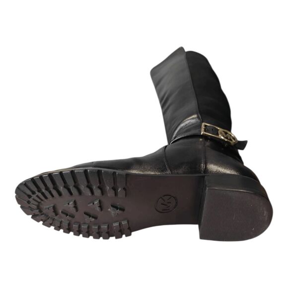 MICHAEL KORS Bryce Black Panel Leather Over The Knee Boot Size 8.5M - Picture 10 of 13